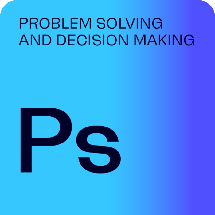 Light blue tab, like a periodic table entry labelled with Ps, meaning Problem-Solving (and Decision-Making).