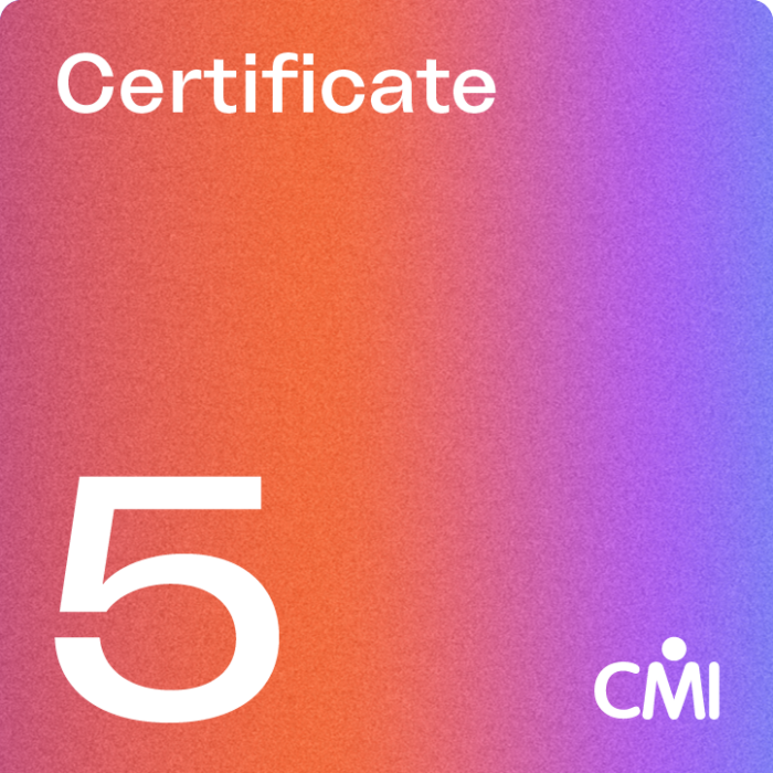 CMI Level 5 Certificate in Professional Coaching Practice (5C36)